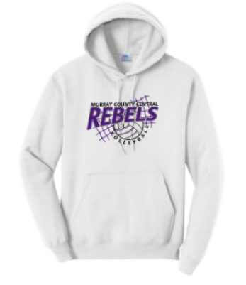 MCC 2025 Volleyball: Port & Company® Core Fleece Pullover Hooded Sweatshirt