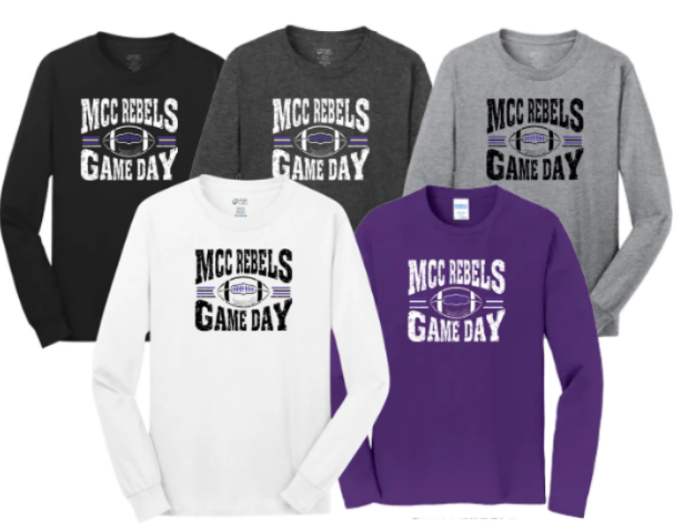 MCC 2026 Football : GAME DAY : Port & Company® Long Sleeve Core Cotton Tee