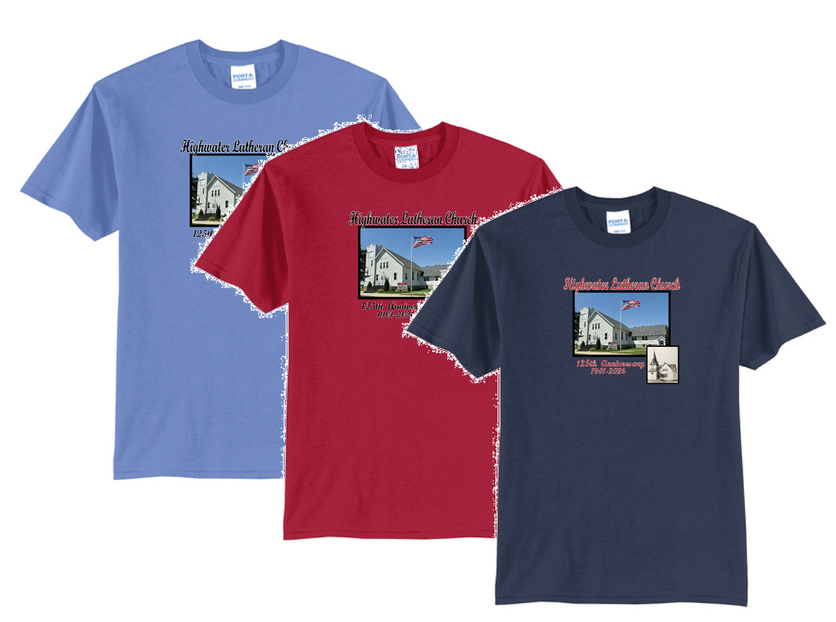 Highwater Lutheran Church 125th  Anniversary Short Sleeve T-shirt