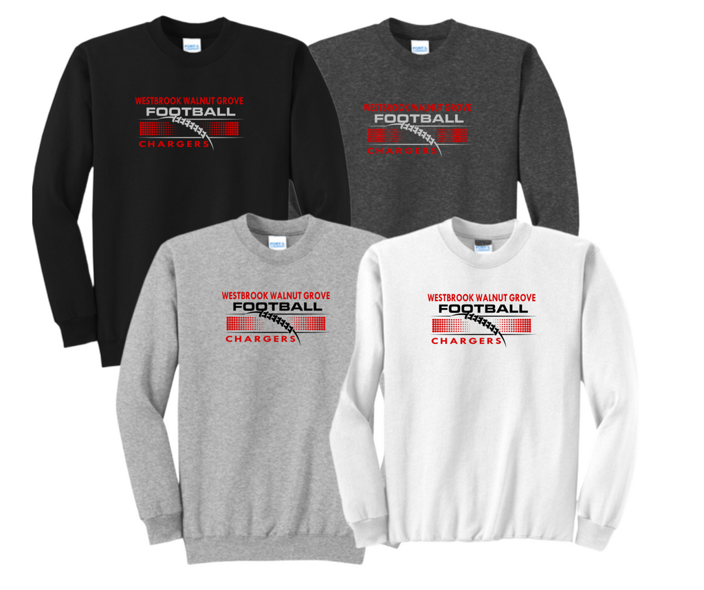WWG Football 2023 : Port & Company® Core Fleece Crewneck Sweatshirt