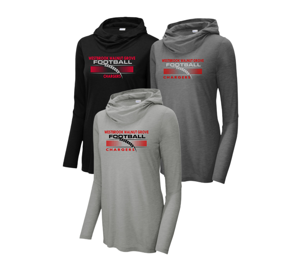 WWG Football 2023 : Sport-Tek ® Ladies PosiCharge ® Tri-Blend Wicking Long Sleeve Hoodie