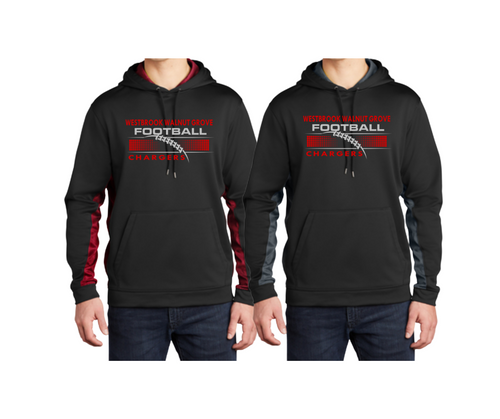 WWG Football 2023 : Sport-Tek® Sport-Wick® CamoHex Fleece Colorblock Hooded Pullover