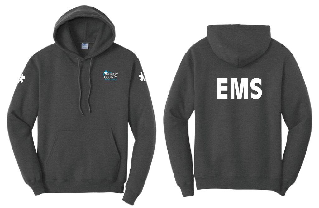 Murray County Ambulance - Printed  Port & Company Core Fleece Pullover Hooded Sweatshirt