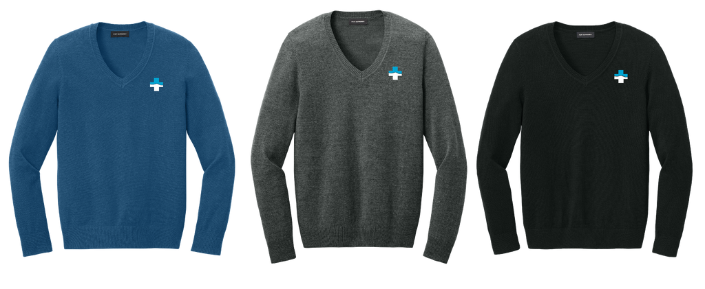 MCMC Apparel - Embroidered Port Authority® Women’s Easy Care V-Neck Sweater