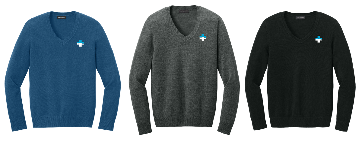 MCMC Apparel - Embroidered Port Authority® Women’s Easy Care V-Neck Sweater