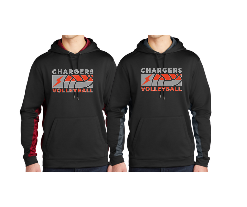 WWG Volleyball 2023 : Sport-Tek® Sport-Wick® CamoHex Fleece Colorblock Hooded Pullover