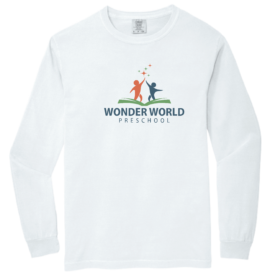 Wonder World Preschool Adult Comfort Colors Ring spun Long Sleeve Shirt