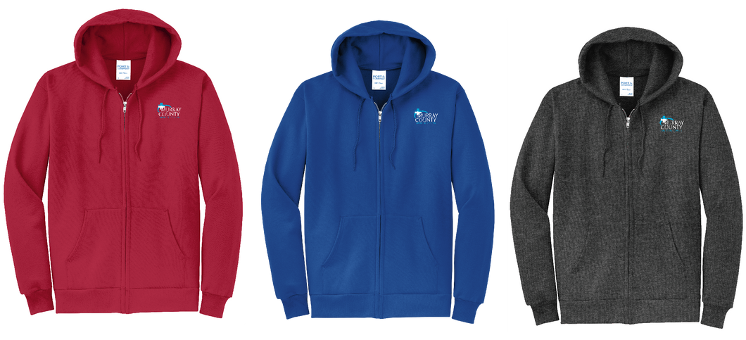 MCMC Apparel - Embroidered Port & Company® Core Fleece Full-Zip Hooded Sweatshirt