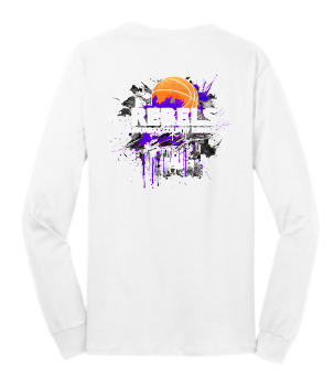 MCC 2023Basketball : Port & Company® Long Sleeve Core Cotton Tee (BB Splotch)