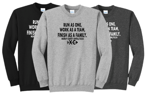 MCC/F CROSS COUNTRY Team Family Slogan Crewneck Sweatshirt