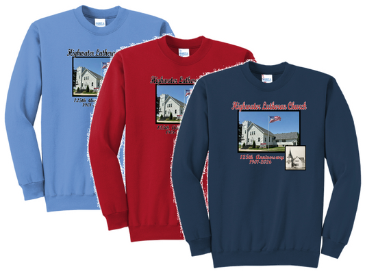 Highwater Lutheran Church 125th  Anniversary Crewneck Sweatshirt