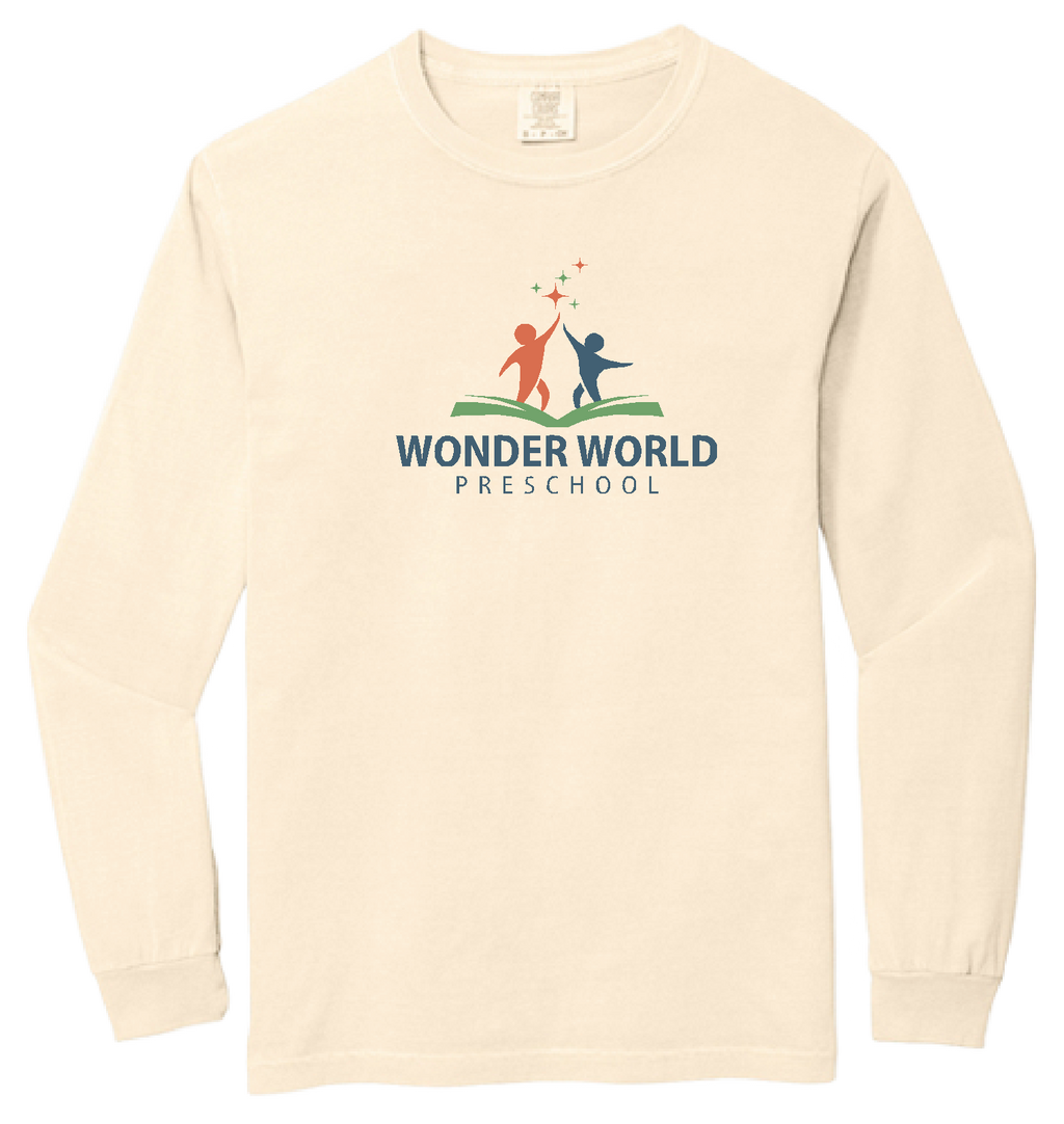 Wonder World Preschool Adult Comfort Colors Ring spun Long Sleeve Shirt