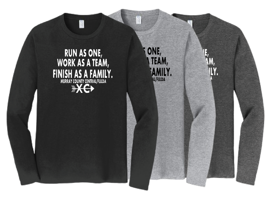 MCC/F CROSS COUNTRY Team Family Slogan Long Sleeve Tshirt