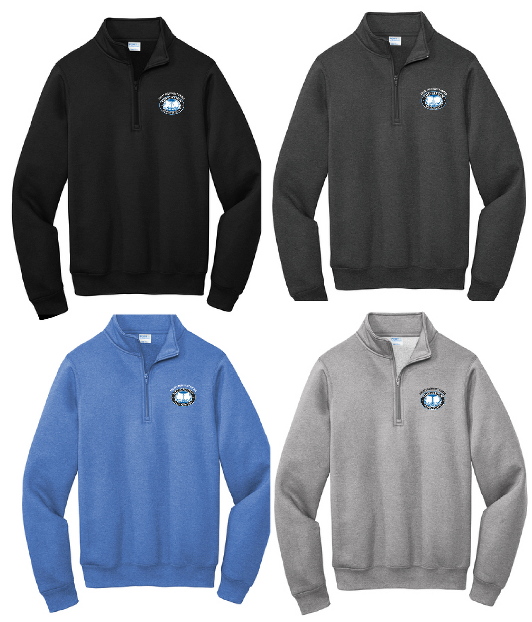 Great Southwest United Education Port & Co™ Core Fleece 1/4-Zip Pullover Sweatshirt
