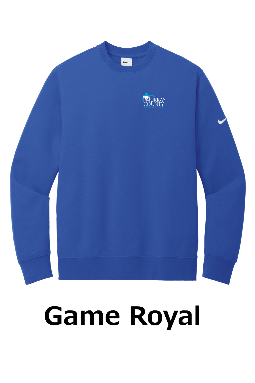MCMC Apparel - Embroidered Nike Club Fleece Sleeve Swoosh Crew