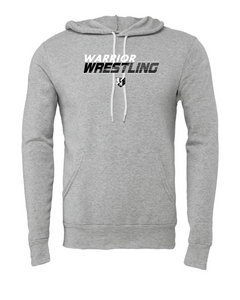 WARRIOR WRESTLING BELLA+CANVAS  Black Heather or Athletic Heather Pullover Hoodie Design 1