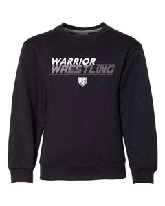 WARRIOR WRESTLING Russell Athletic - Dri Power Black or Oxford Crewneck Sweatshirt  Design 1
