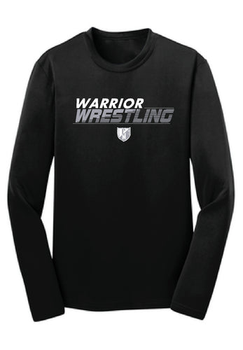 WARRIOR WRESTLING Sport-Tek Youth Long Sleeve Black or Silver Design 1