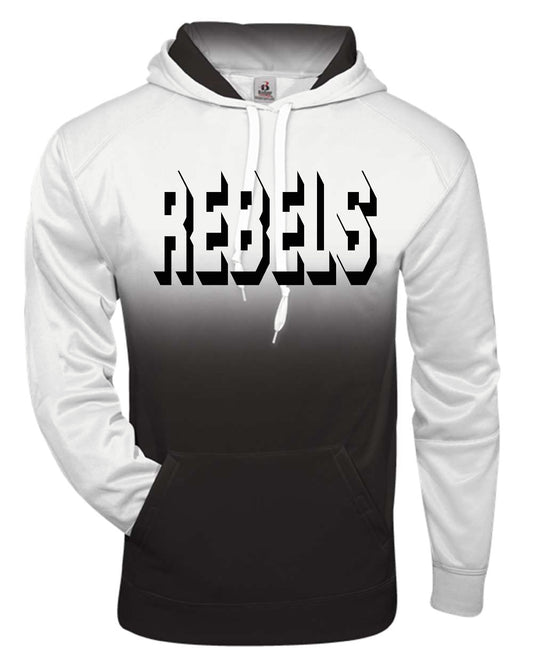 REBELS Badger - Adult Ombre Hooded Sweatshirt  Black or Purple