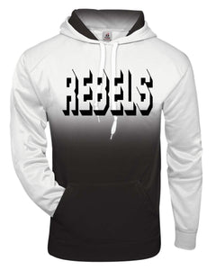 REBELS Badger - Adult Ombre Hooded Sweatshirt  Black or Purple