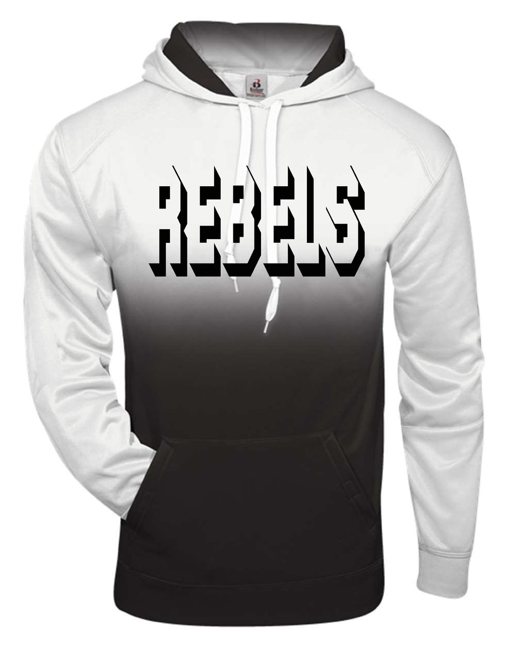 REBELS Badger - Youth Ombre Hooded Sweatshirt  Black or Purple