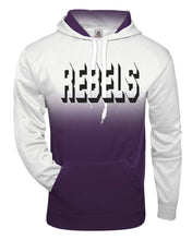 Load image into Gallery viewer, REBELS Badger - Adult Ombre Hooded Sweatshirt  Black or Purple