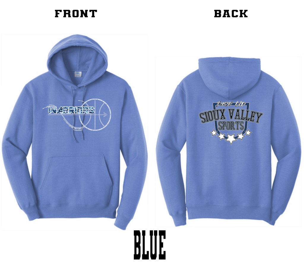 SVS Warrior Basketball : Port & Company® Core Fleece Pullover Hooded Sweatshirt