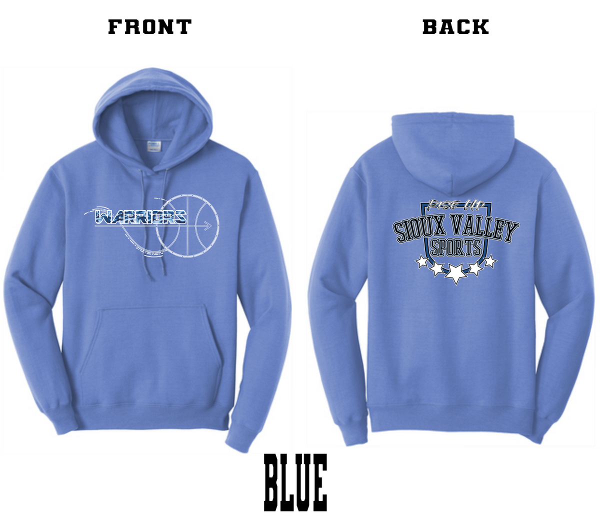 SVS Warrior Basketball : Port & Company® Core Fleece Pullover Hooded Sweatshirt