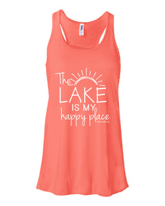 Lake Sarah or Lake Shetek Bella Racerback Tanks- Multiple Colors! Happy Place