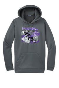 MCC Rebels Track & Field  Sport-Tek Hooded Sweatshirt - Grey