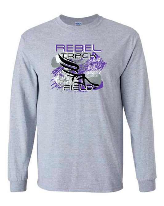 MCC Rebels Track & Field  Gildan Long Sleeve - Grey