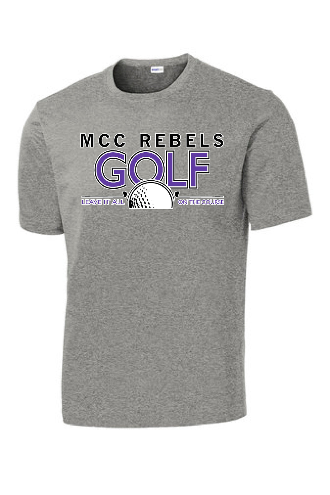 MCC Rebels Golf SportTek Tshirt - GREY