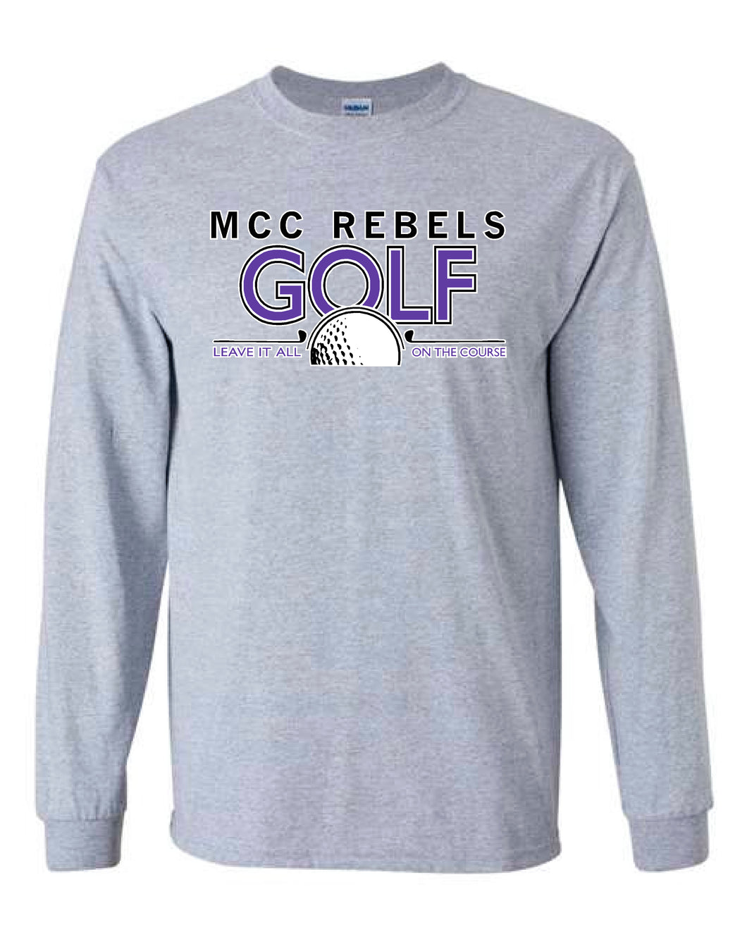 MCC Rebels Golf Gildan Long Sleeve - Grey
