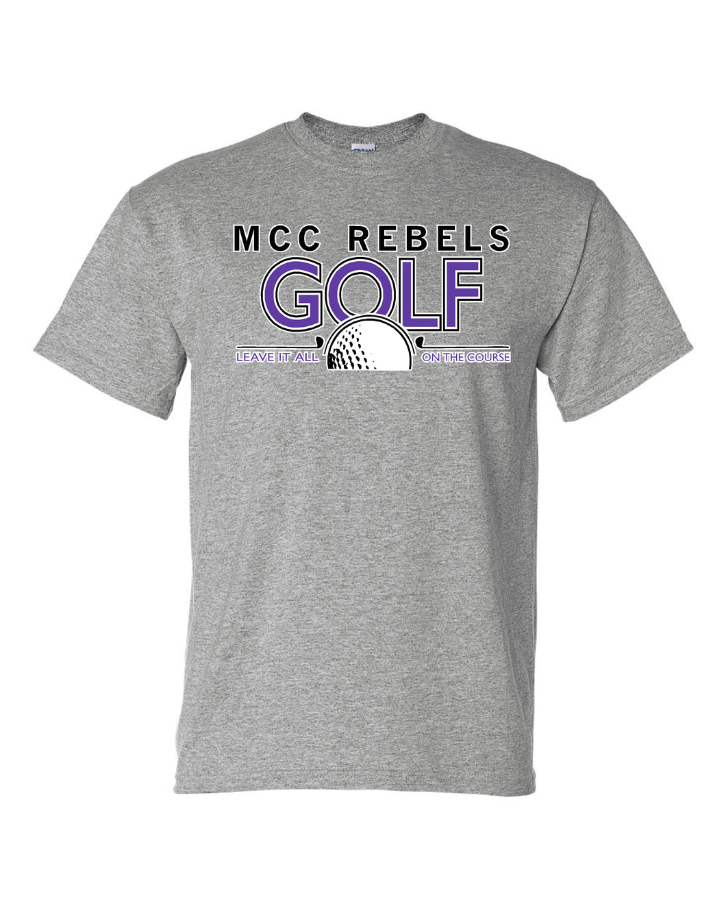 MCC Rebels Golf Gildan Tshirt - Grey