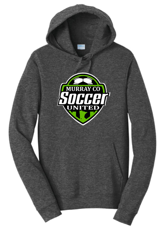 MURRAY COUNTY SOCCER UNITED  HOODED DARK HEATHER SWEATSHIRT