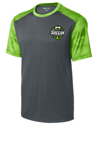 MURRAY COUNTY SOCCER UNITED CAMOHEX COLORBLACK LIME TEE