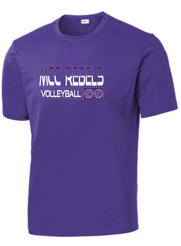 MCC 2022 Volleyball : SportTek TShirt - Unisex Purple