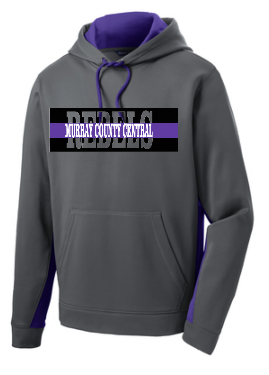 MCC Rebels : SportTek Fleece Colorblock Hooded Sweatshirt