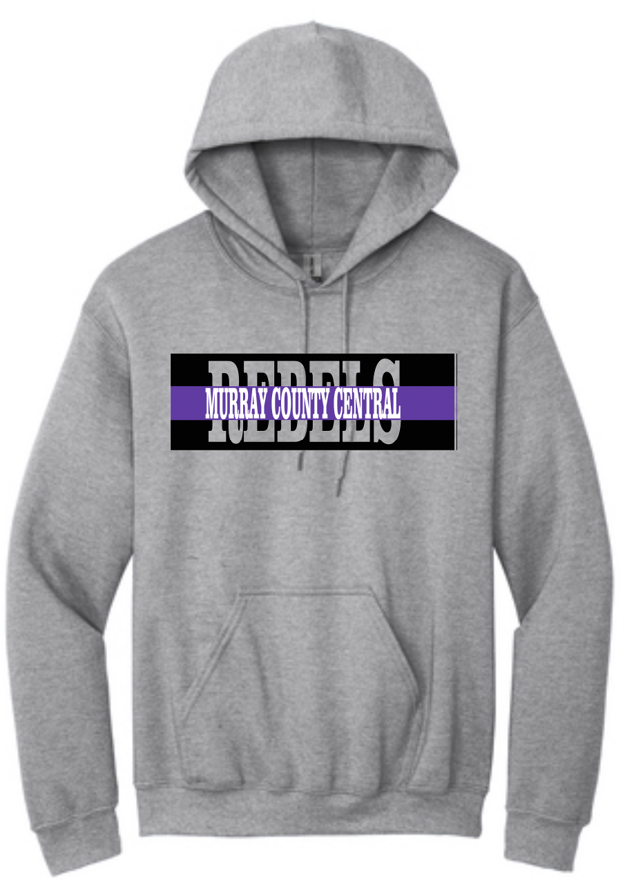 MCC Rebels : Gildan Hoodie- Unisex Grey