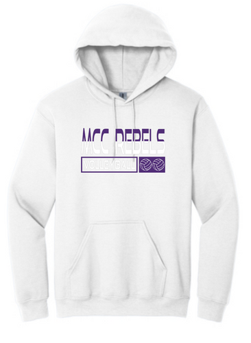 MCC Volleyball : Gildan Hoodie- Unisex White