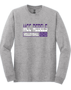 MCC Volleyball 2022 : Gildan Long Sleeve Shirt - Unisex Purple