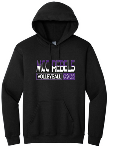 MCC Volleyball : Gildan Hoodie- Unisex Black