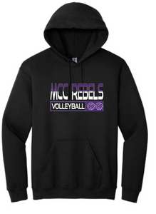 MCC Volleyball : Gildan Hoodie- Unisex Black