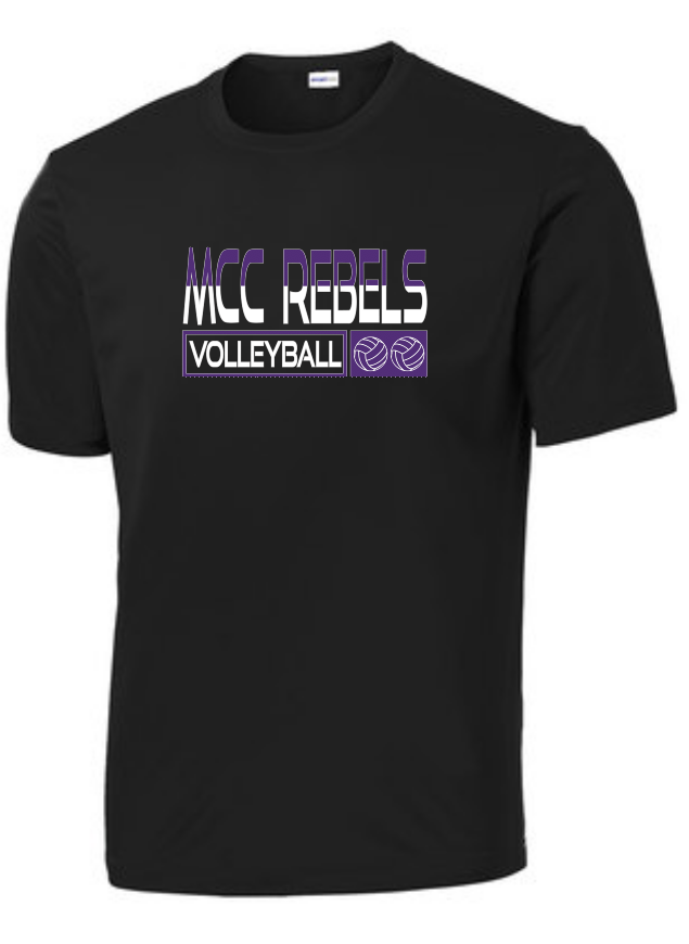 MCC 2022 Volleyball : SportTek TShirt - Unisex Black