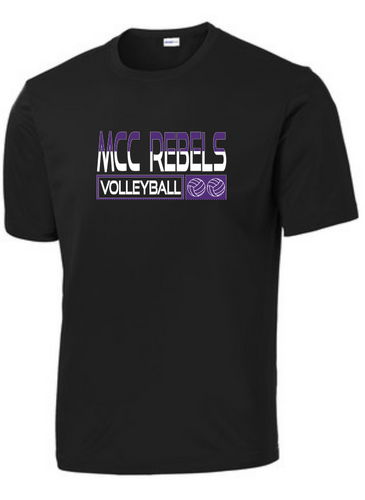 MCC Volleyball : SportTek TShirt - Unisex Black