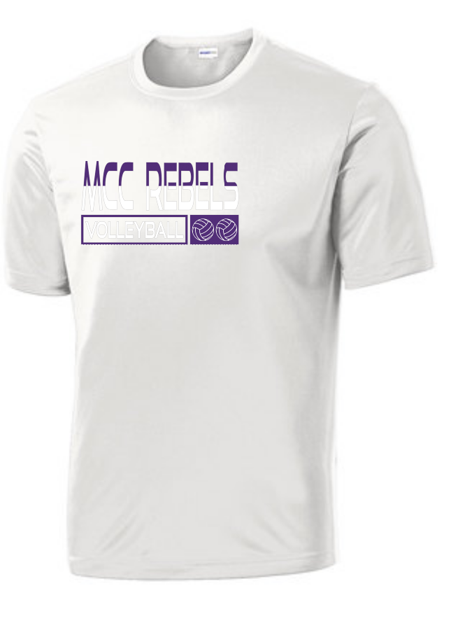 MCC 2022 Volleyball : SportTek TShirt - Unisex White