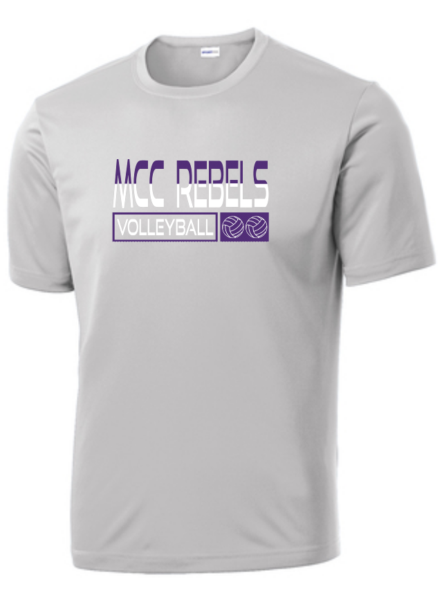 MCC 2022 Volleyball : SportTek TShirt - Unisex Grey