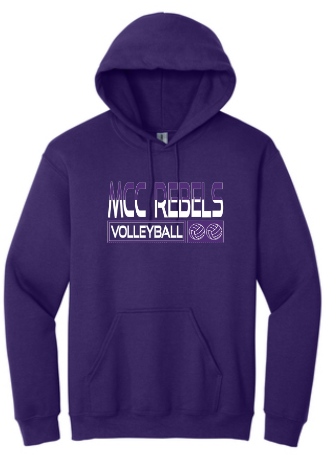 MCC 2022 Volleyball : Gildan Hoodie- Unisex Purple