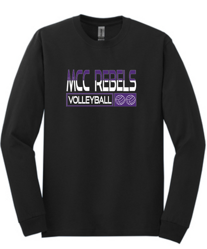 MCC Volleyball 2022 : Gildan Long Sleeve Shirt - Unisex Black