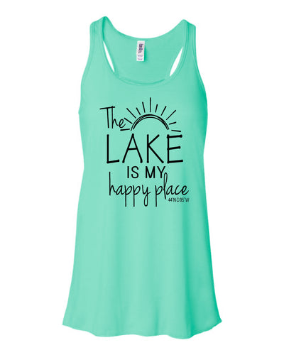 Lake Sarah or Lake Shetek Bella Racerback Tanks- Multiple Colors! Happy Place